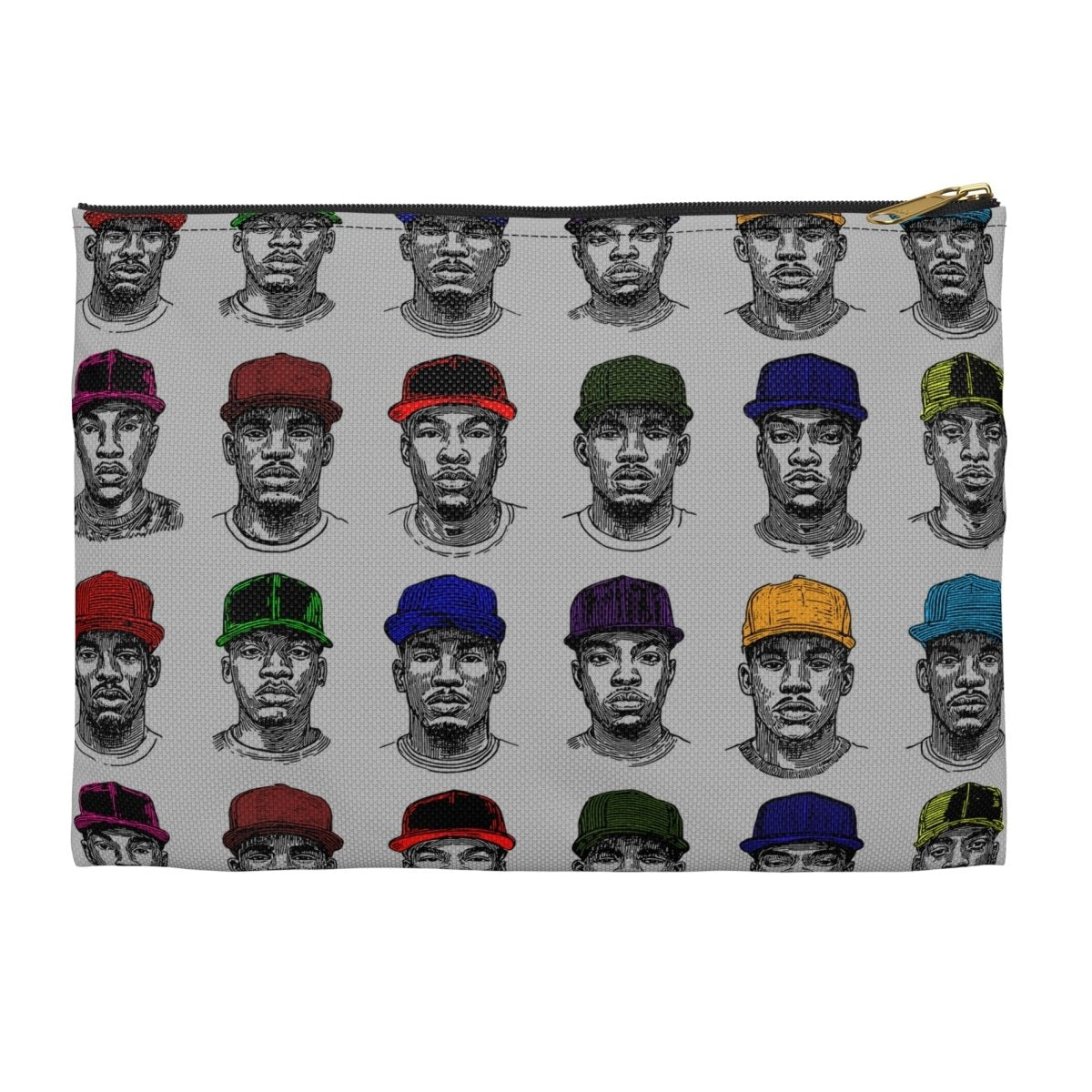 Men in Caps Accessory Pouch - Afrocentric Art by The Trini Gee