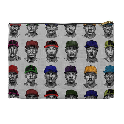 Men in Caps Accessory Pouch - Afrocentric Art by The Trini Gee