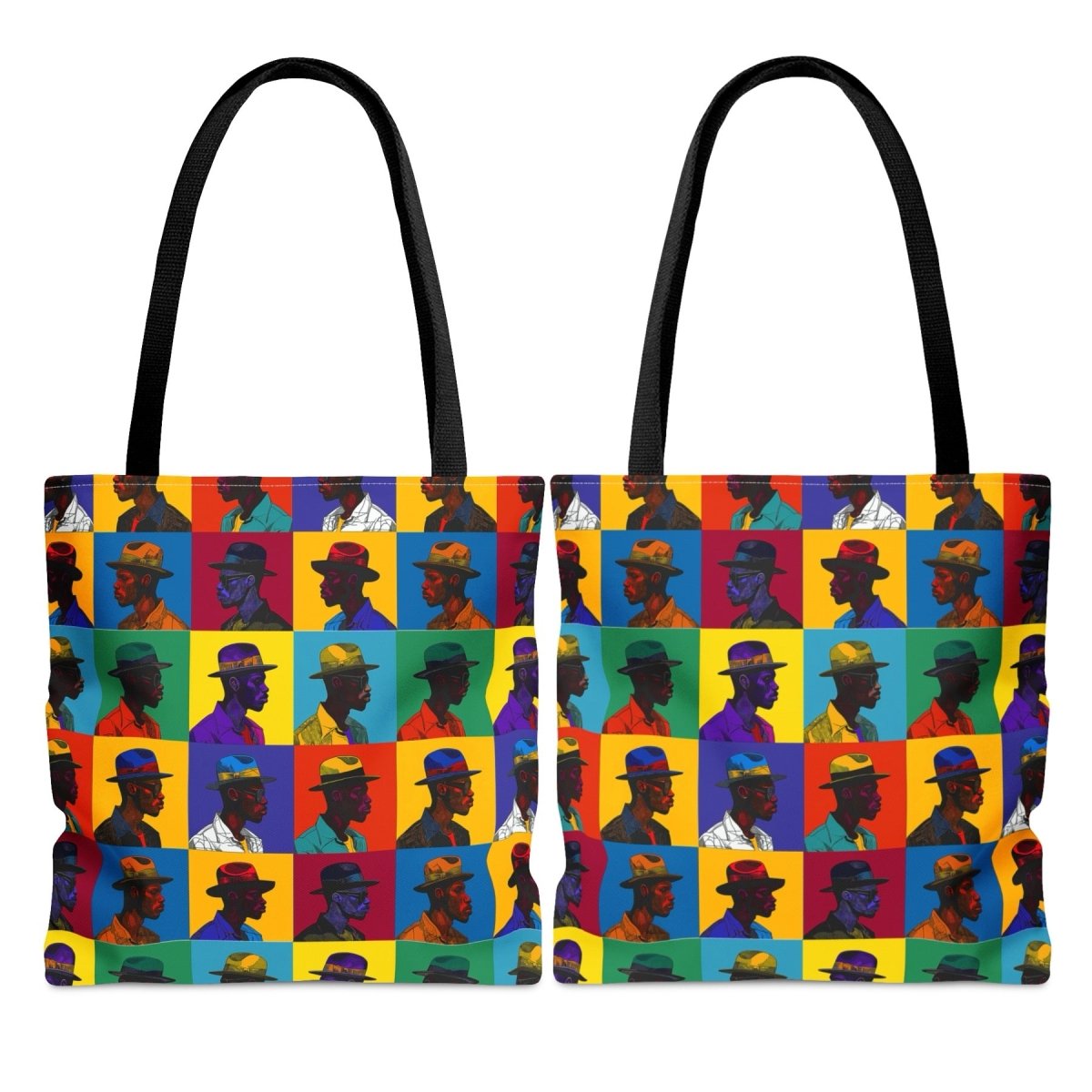 Men in Hats Tote Bag - Afrocentric Art by The Trini Gee