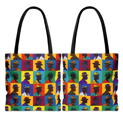 Men in Hats Tote Bag - Afrocentric Art by The Trini Gee