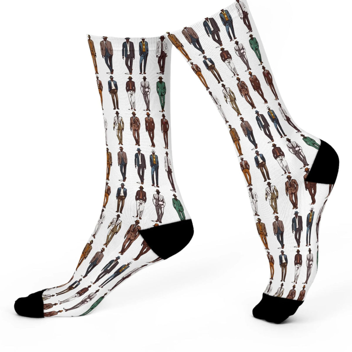 Men in Suits Socks - Afrocentric Art by The Trini Gee