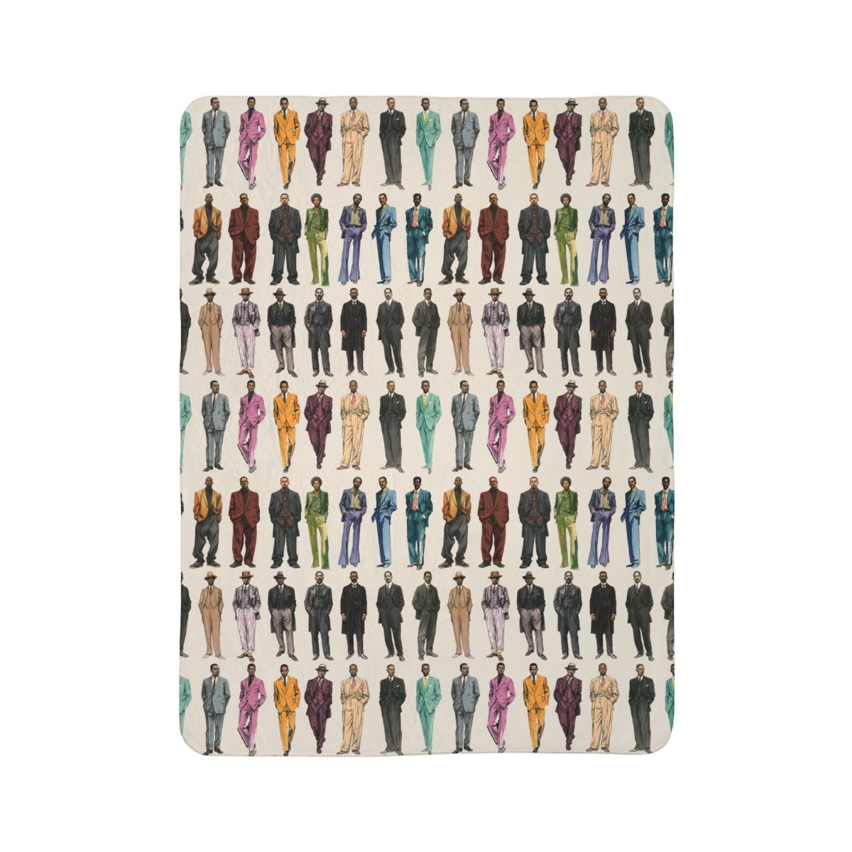 Mens Fashion Decades Sherpa Blanket - Afrocentric Art by The Trini Gee