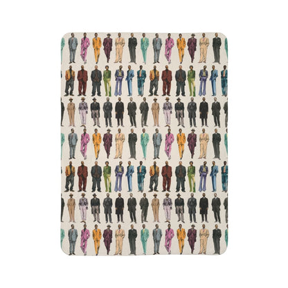 Mens Fashion Decades Sherpa Blanket - Afrocentric Art by The Trini Gee
