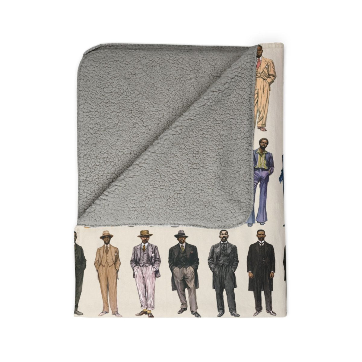 Mens Fashion Decades Sherpa Blanket - Afrocentric Art by The Trini Gee
