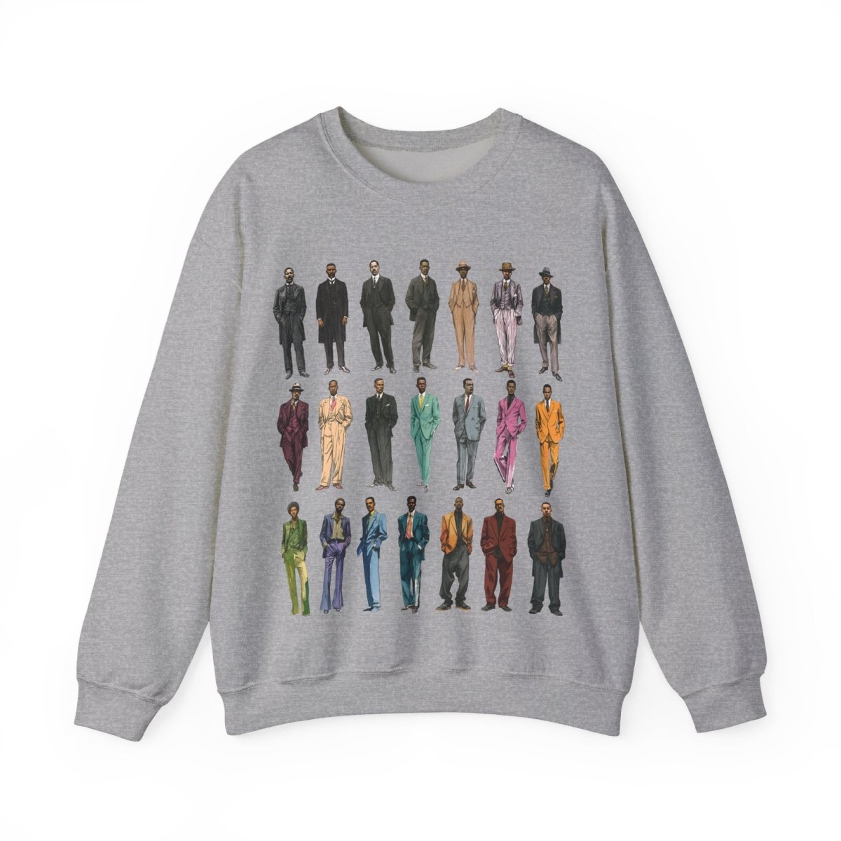 Men's Fashion History Sweatshirt - Afrocentric Art by The Trini Gee