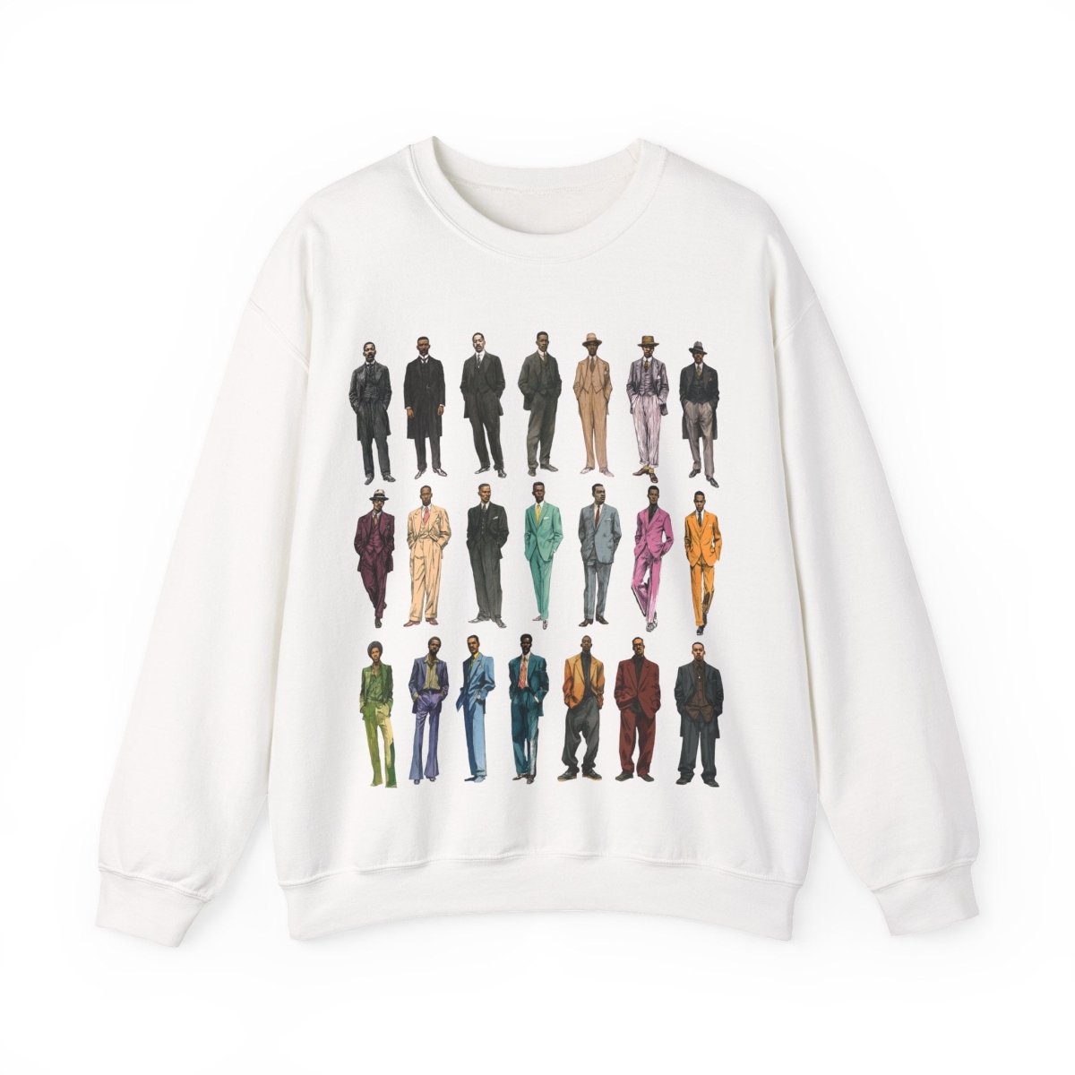 Men's Fashion History Sweatshirt - Afrocentric Art by The Trini Gee