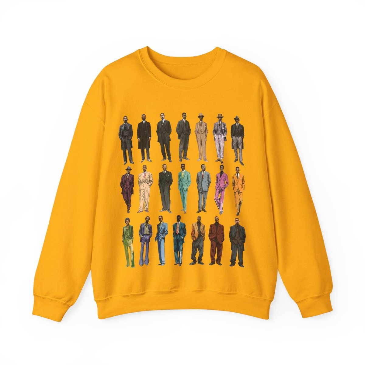 Men's Fashion History Sweatshirt - Afrocentric Art by The Trini Gee