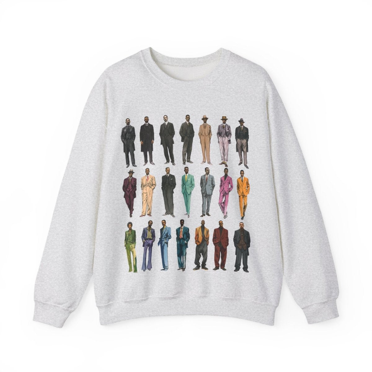 Men's Fashion History Sweatshirt - Afrocentric Art by The Trini Gee