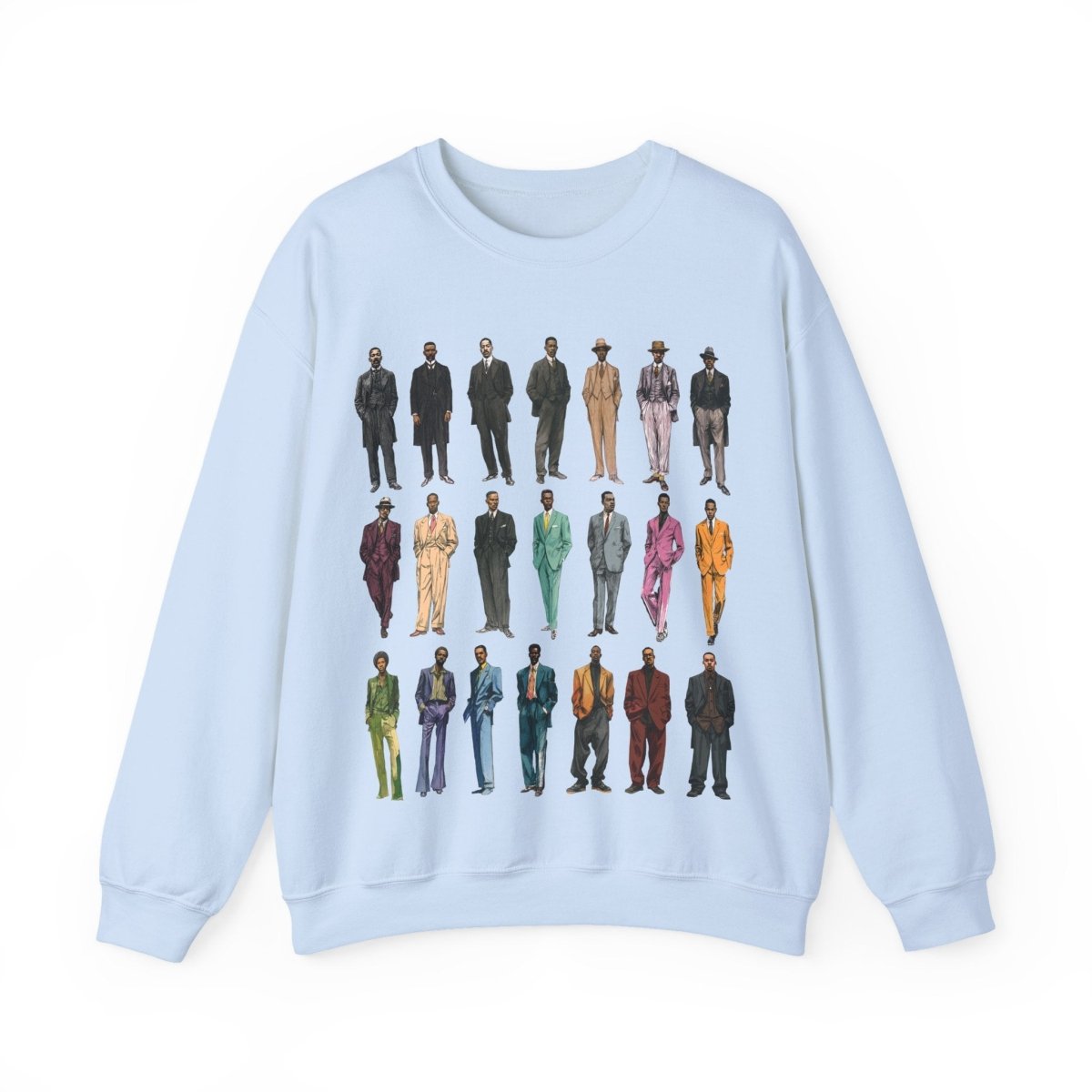 Men's Fashion History Sweatshirt - Afrocentric Art by The Trini Gee