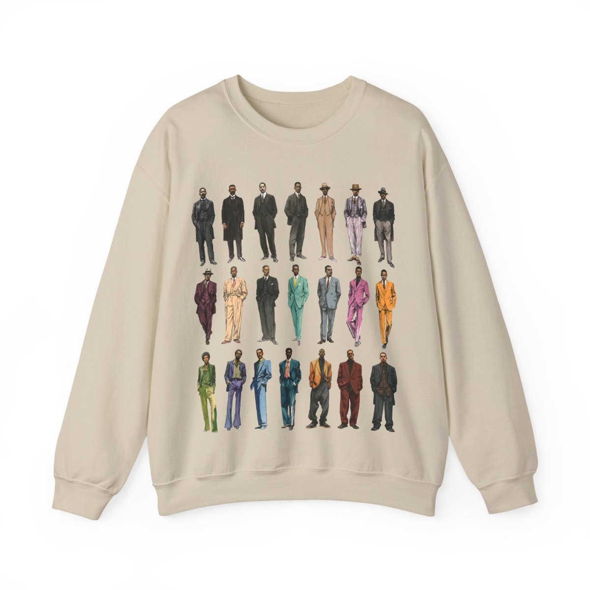 Men's Fashion History Sweatshirt - Afrocentric Art by The Trini Gee