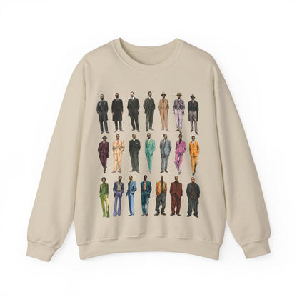 Men's Fashion History Sweatshirt - Afrocentric Art by The Trini Gee