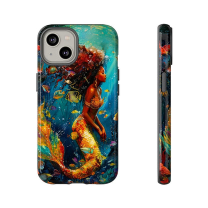 Mermaid Phone Case - Afrocentric Art by The Trini Gee
