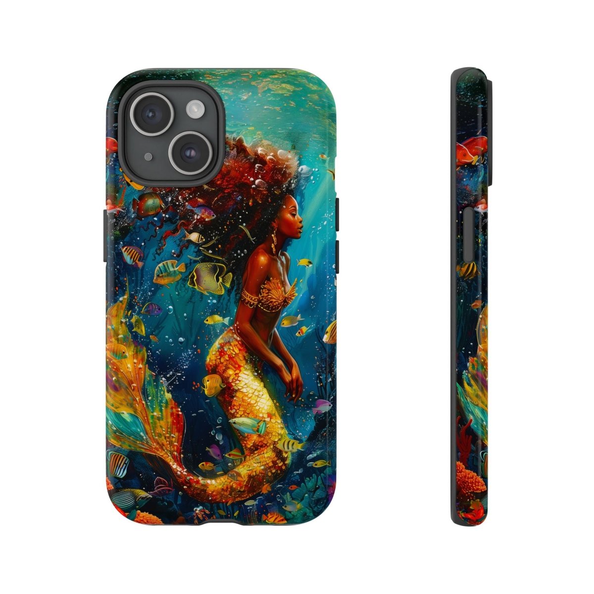 Mermaid Phone Case - Afrocentric Art by The Trini Gee