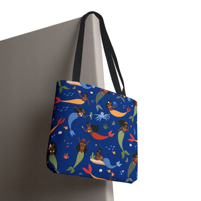 Mermaids Tote Bag - Afrocentric Art by The Trini Gee