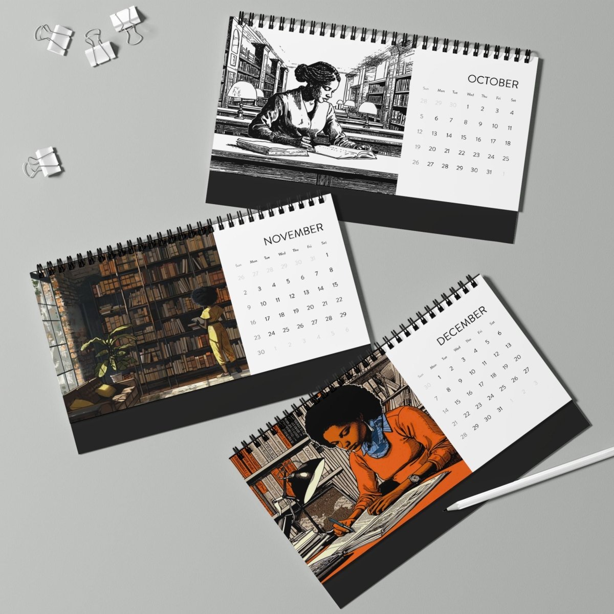 Minds and Spines 2025 Desk Calendar - The Trini Gee