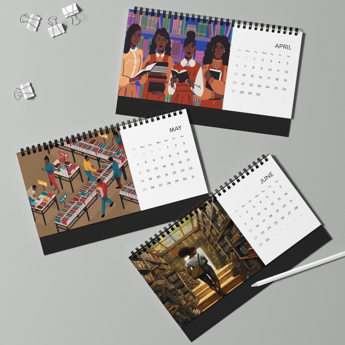 Minds and Spines 2025 Desk Calendar - The Trini Gee