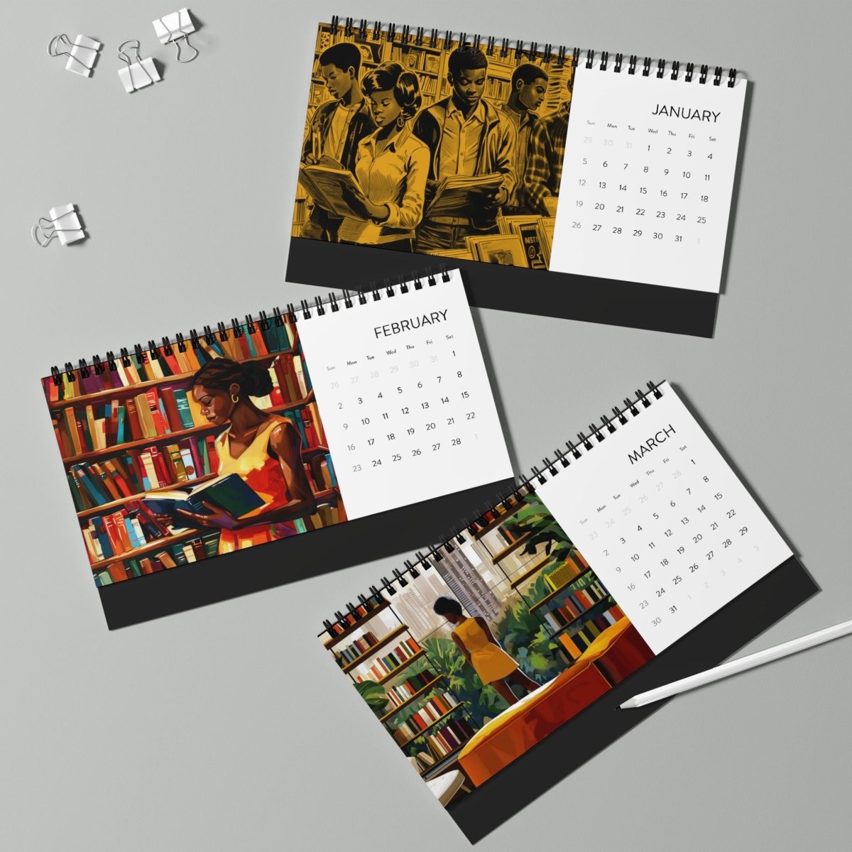 Minds and Spines 2025 Desk Calendar - The Trini Gee