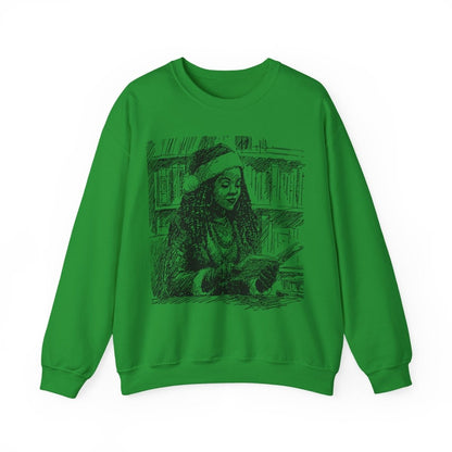 Miss Claus Sweatshirt - Afrocentric Art by The Trini Gee