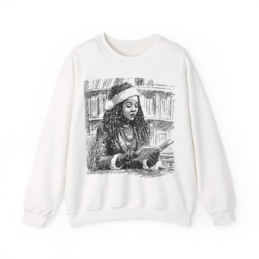 Miss Claus Sweatshirt - Afrocentric Art by The Trini Gee