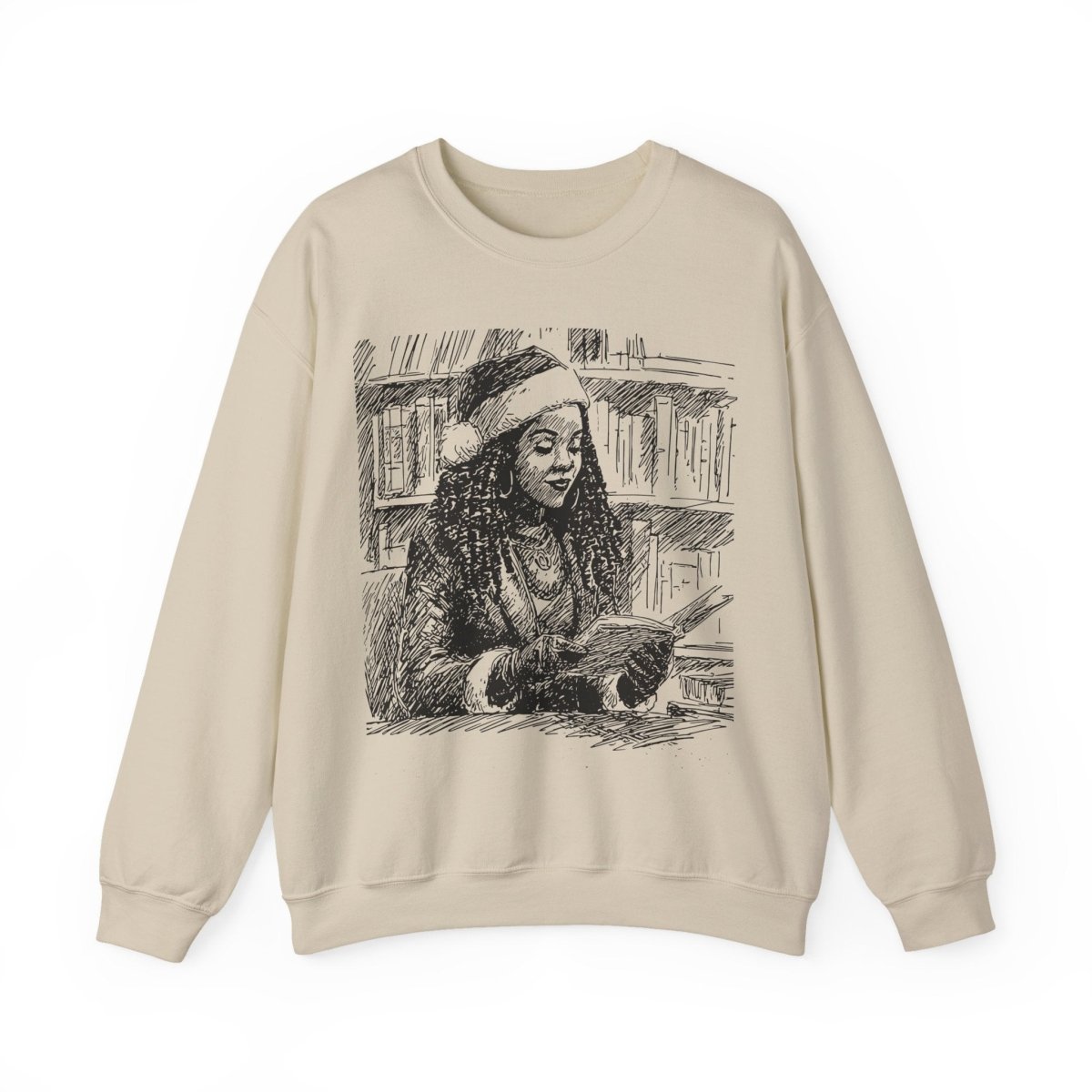 Miss Claus Sweatshirt - Afrocentric Art by The Trini Gee