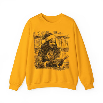 Miss Claus Sweatshirt - Afrocentric Art by The Trini Gee