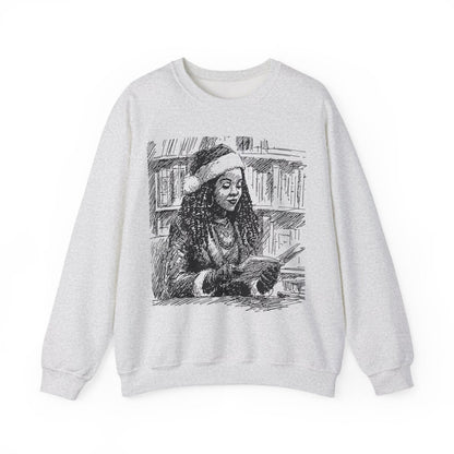 Miss Claus Sweatshirt - Afrocentric Art by The Trini Gee