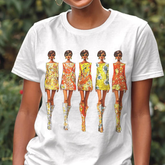 Mod Fashion Models Shirt - Afrocentric Art by The Trini Gee