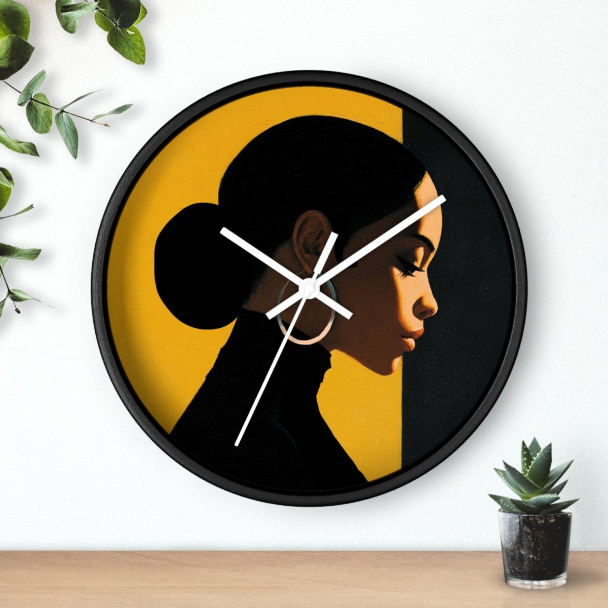 Modern Melanin Wall Clock - Afrocentric Art by The Trini Gee