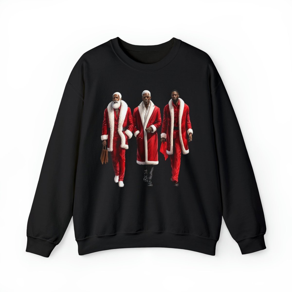 Modern Santas Sweatshirt - Afrocentric Art by The Trini Gee
