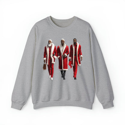 Modern Santas Sweatshirt - Afrocentric Art by The Trini Gee
