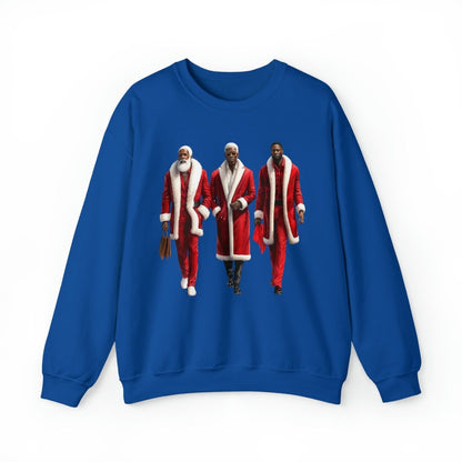 Modern Santas Sweatshirt - Afrocentric Art by The Trini Gee