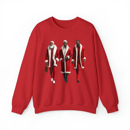 Modern Santas Sweatshirt - Afrocentric Art by The Trini Gee