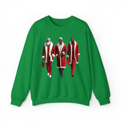 Modern Santas Sweatshirt - Afrocentric Art by The Trini Gee