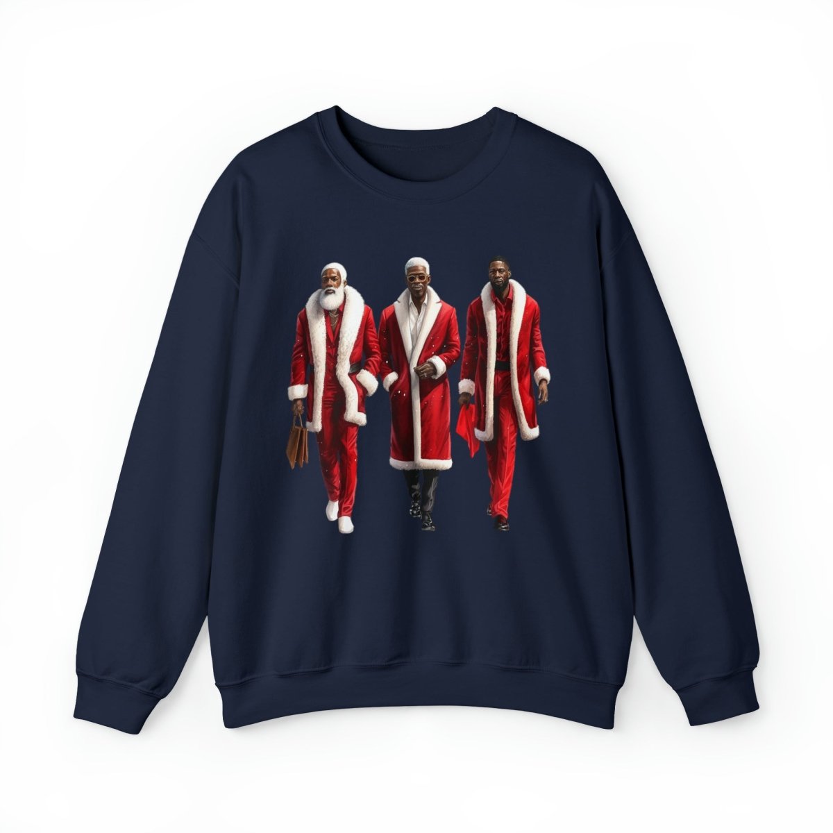 Modern Santas Sweatshirt - Afrocentric Art by The Trini Gee