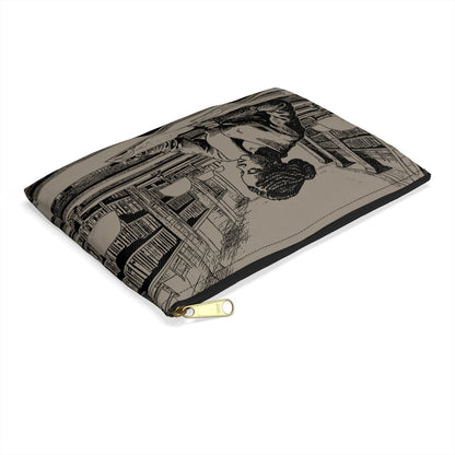 Modern Scholar Accessory Pouch - Afrocentric Art by The Trini Gee