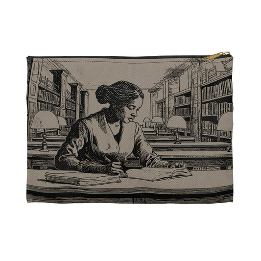 Modern Scholar Accessory Pouch - Afrocentric Art by The Trini Gee