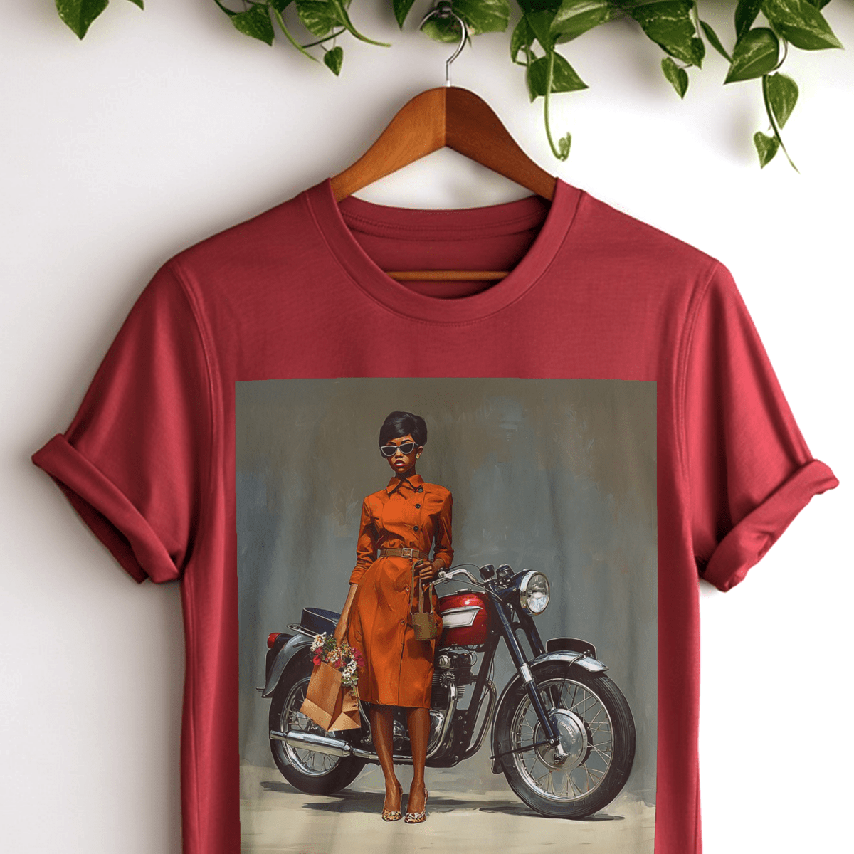 Motorcycle Fashion Shirt - Afrocentric Art by The Trini Gee