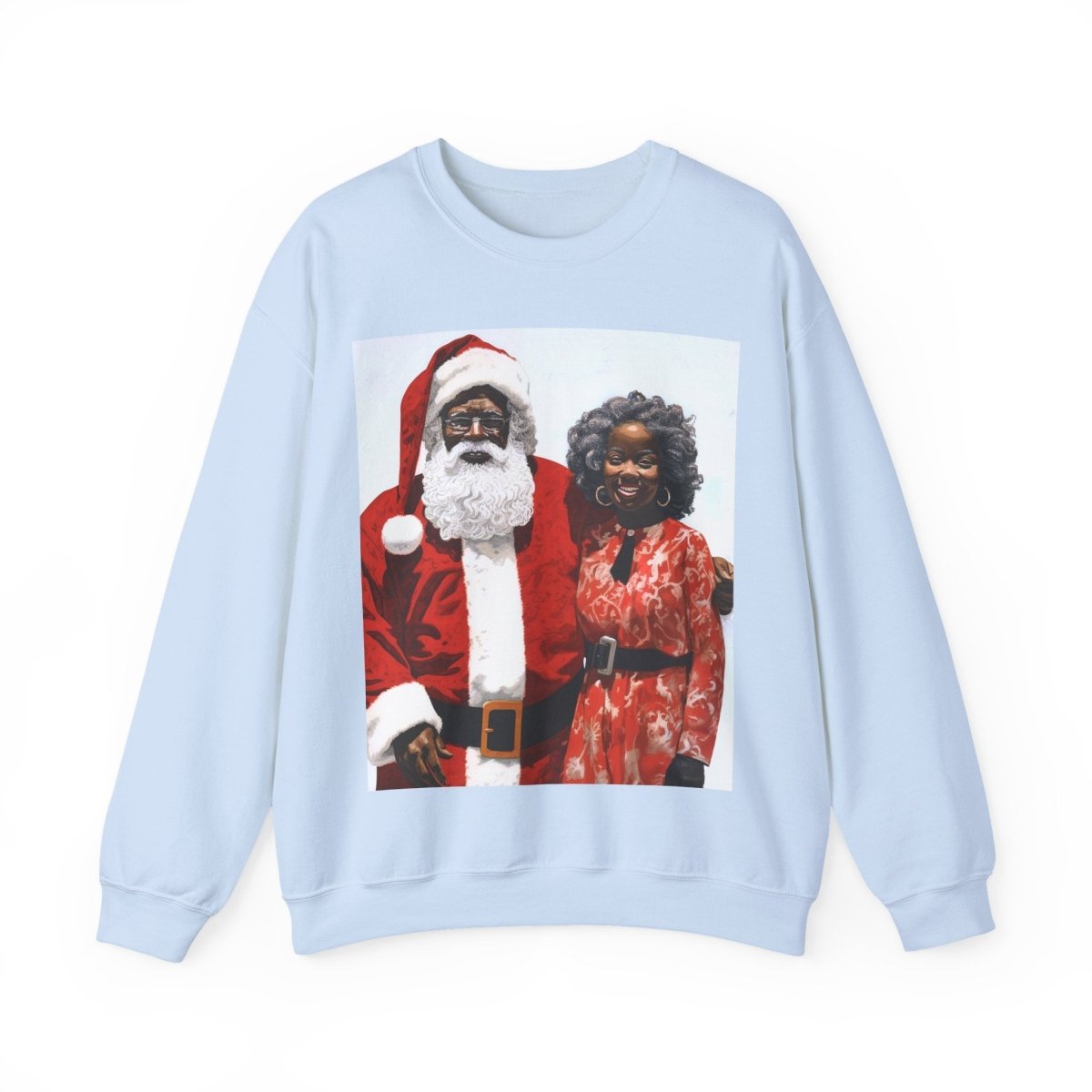 Mr and Mrs Claus Sweatshirt - Afrocentric Art by The Trini Gee