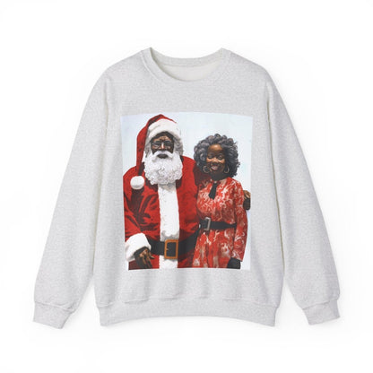 Mr and Mrs Claus Sweatshirt - Afrocentric Art by The Trini Gee