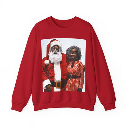Mr and Mrs Claus Sweatshirt - Afrocentric Art by The Trini Gee