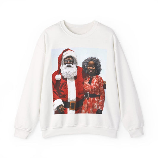 Mr and Mrs Claus Sweatshirt - Afrocentric Art by The Trini Gee