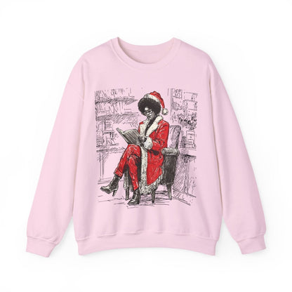 Mrs Claus Sweatshirt - Afrocentric Art by The Trini Gee