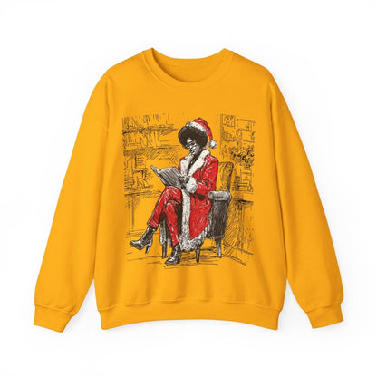 Mrs Claus Sweatshirt - Afrocentric Art by The Trini Gee