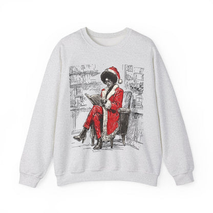Mrs Claus Sweatshirt - Afrocentric Art by The Trini Gee