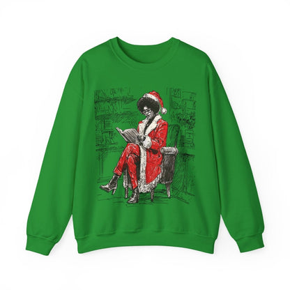 Mrs Claus Sweatshirt - Afrocentric Art by The Trini Gee