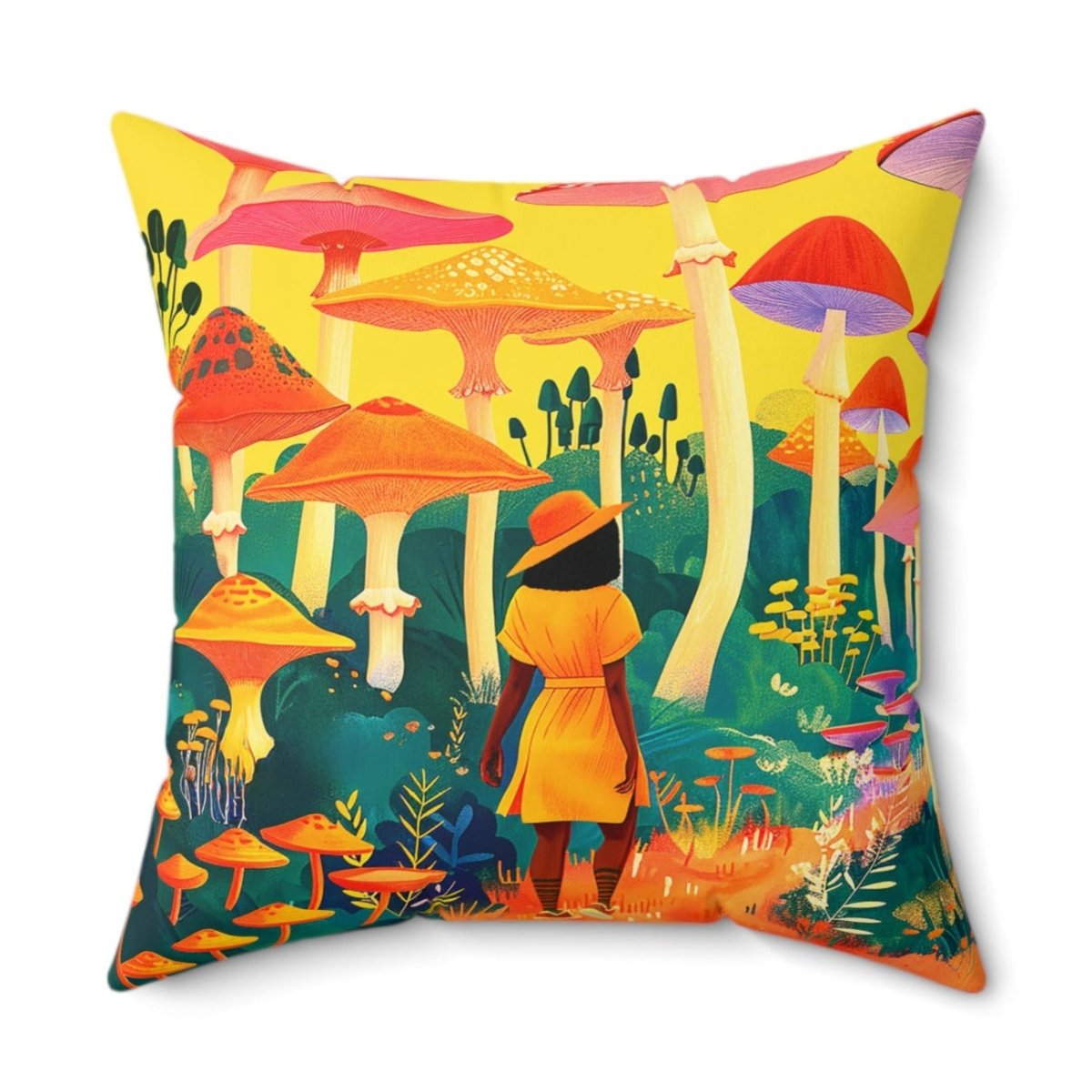 Mushroom Walk Pillow - The Trini Gee