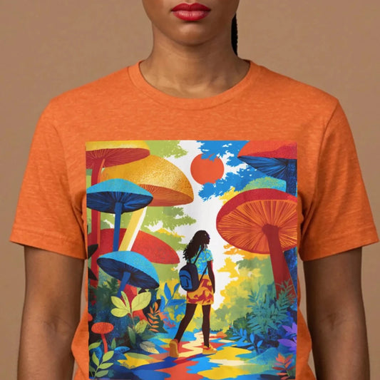 Mushroom Walk Shirt - Afrocentric Art by The Trini Gee