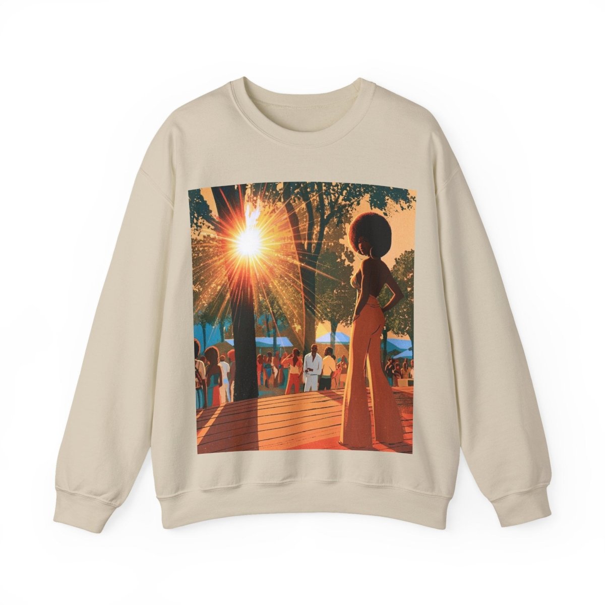 Music Fest Sweatshirt - Afrocentric Art by The Trini Gee
