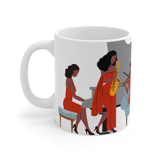 Music Girls Mug - Afrocentric Art by The Trini Gee