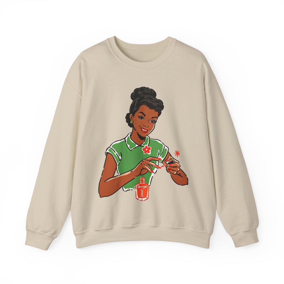 Nails Polished Sweatshirt - Afrocentric Art by The Trini Gee
